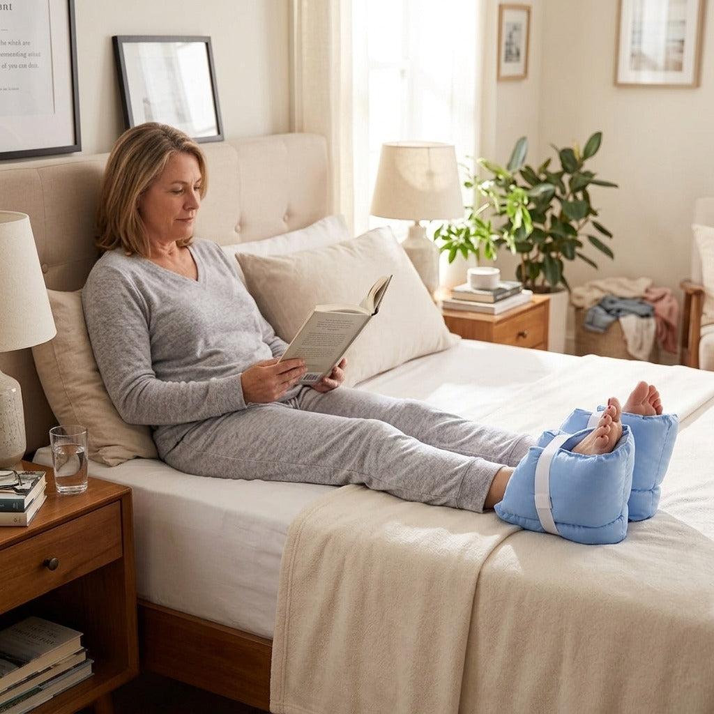 Adjustable Soft Heel Cushion and Ankle Support - at home