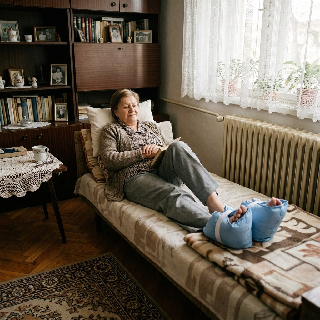Állítható, puha sarokpárna bokatámasztással - otthon