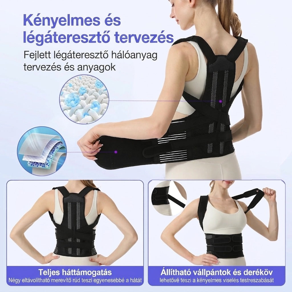 Kényelmes és légáteresztő hátmester hátmerevítő termék.