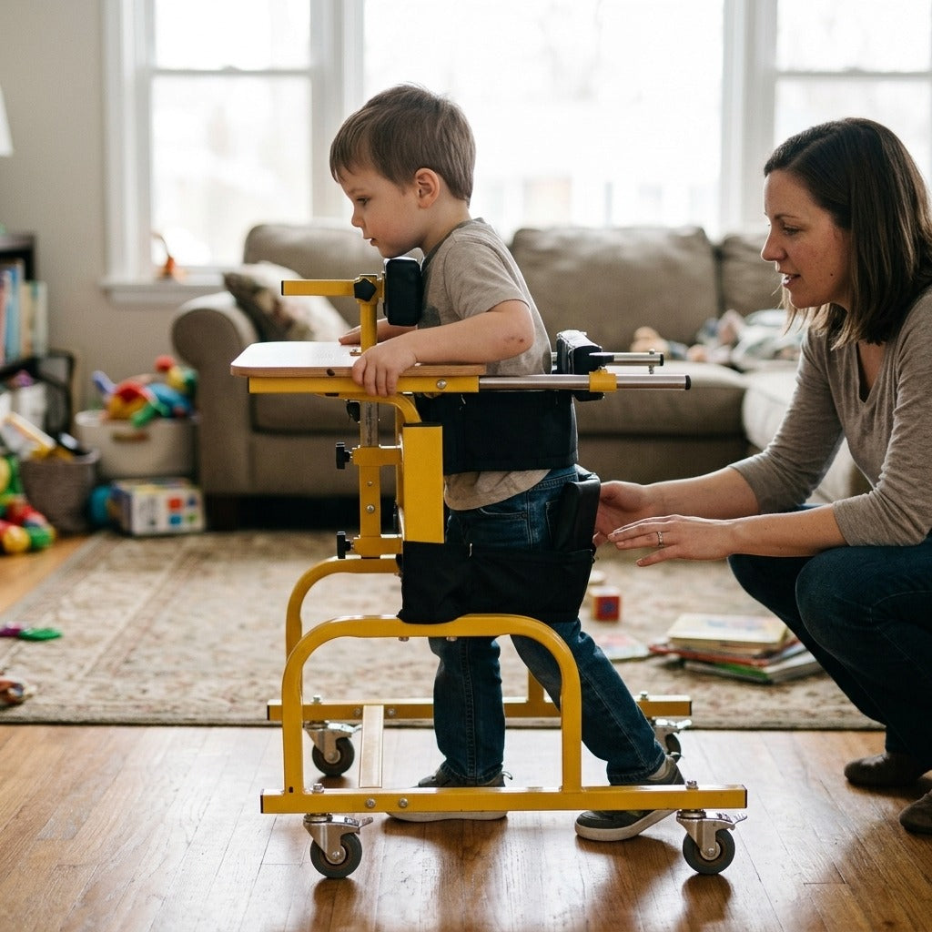 Adjustable Walker and Rollator for Children - in use