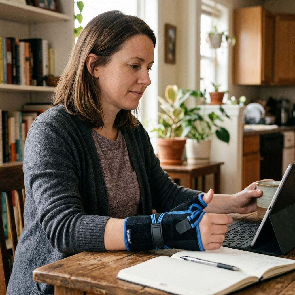Adjustable Wrist and Thumb Brace - at home