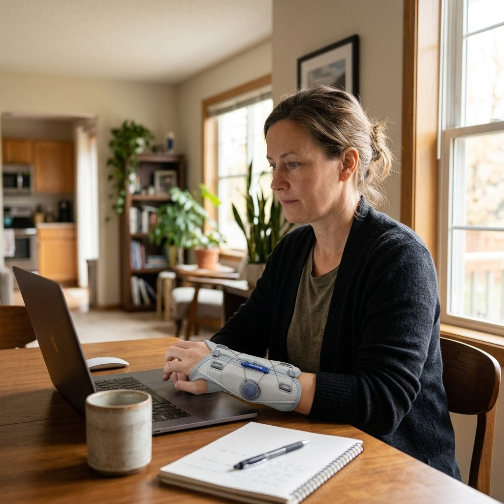 Adjustable Wrist Brace for Left or Right Hand - at home