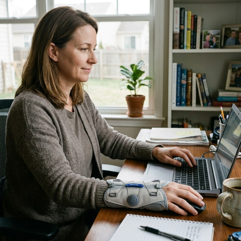 Adjustable Wrist Brace for Left or Right Hand - in everyday life