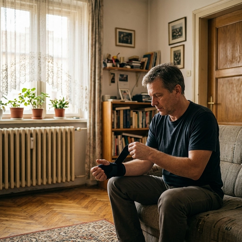 Állítható csuklórögzítő, bal és jobb kézre - otthon