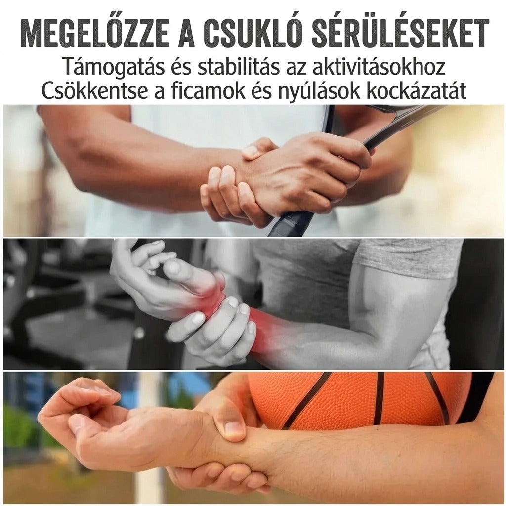 Csukló sérülések megelőzésének támogatása és stabilizálása