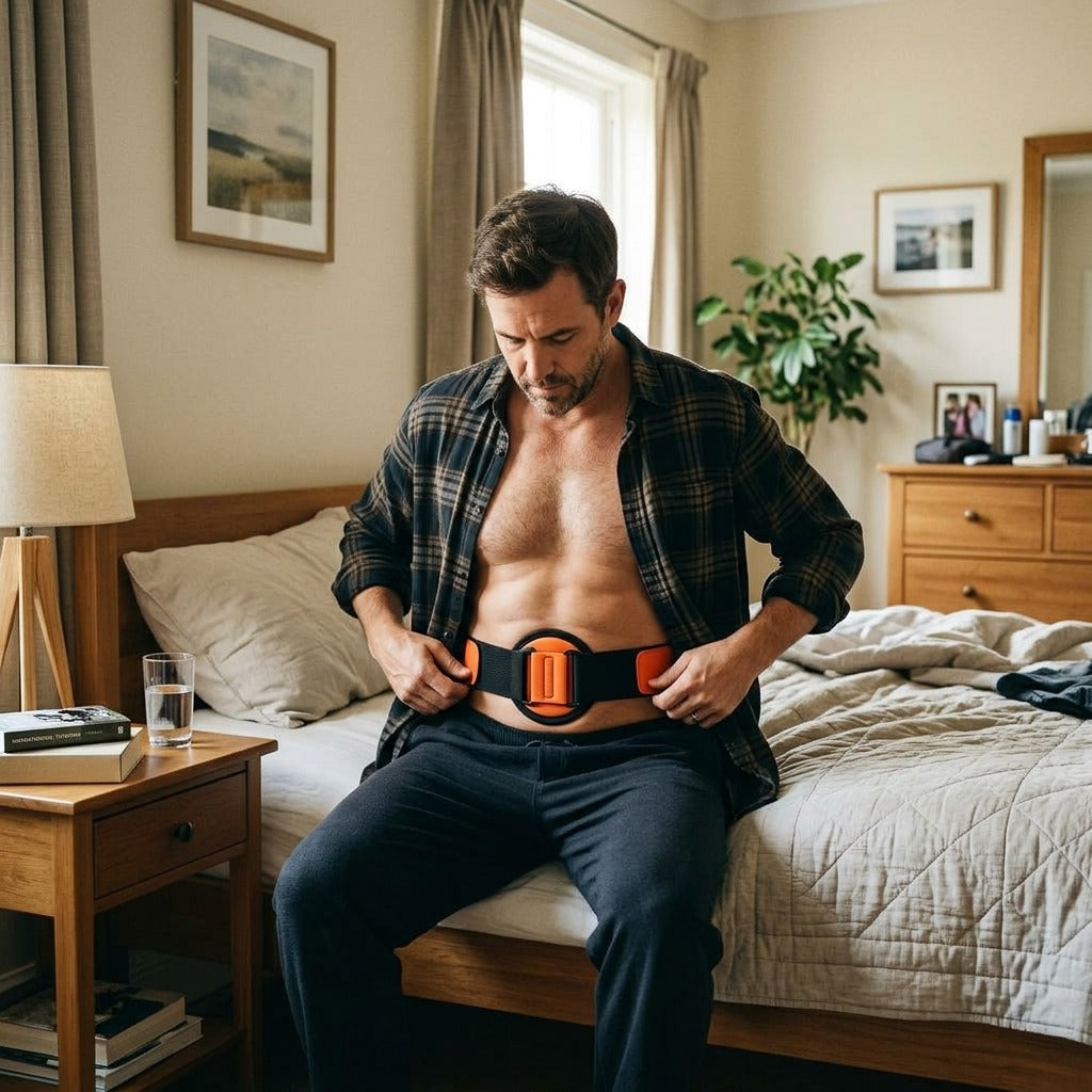 Adult Abdominal Hernia Belt for Navel Support - at home