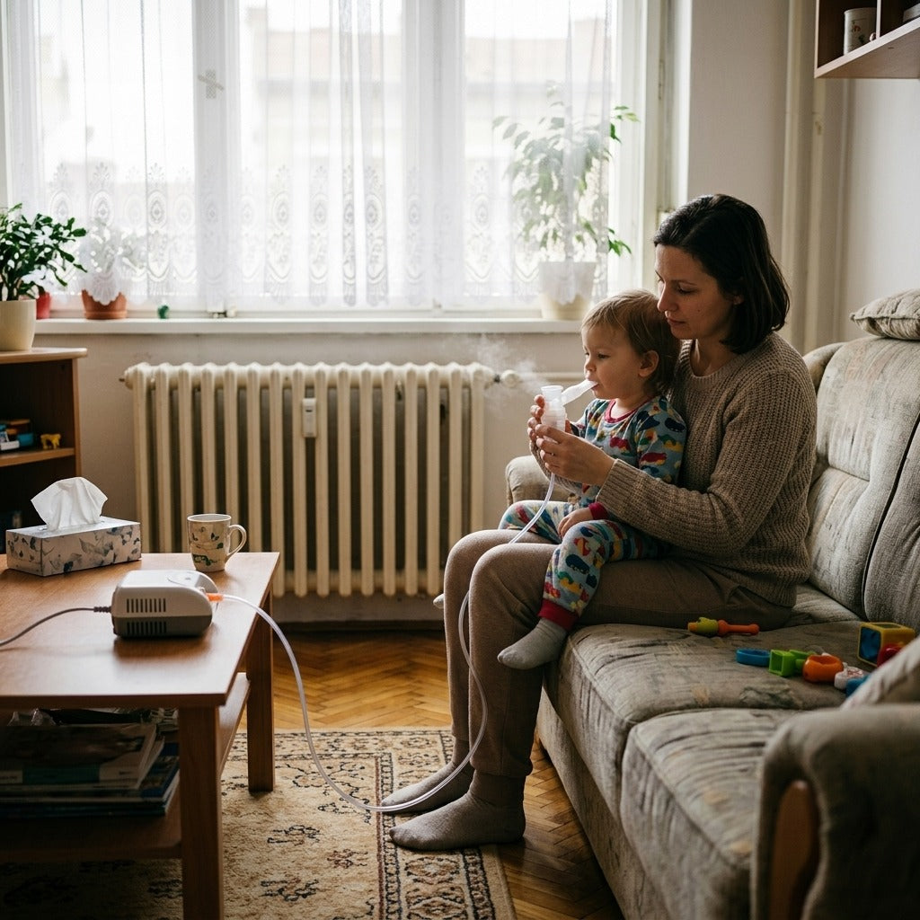 Inhaláló tartozékkészlet felnőtteknek és babáknak - otthon