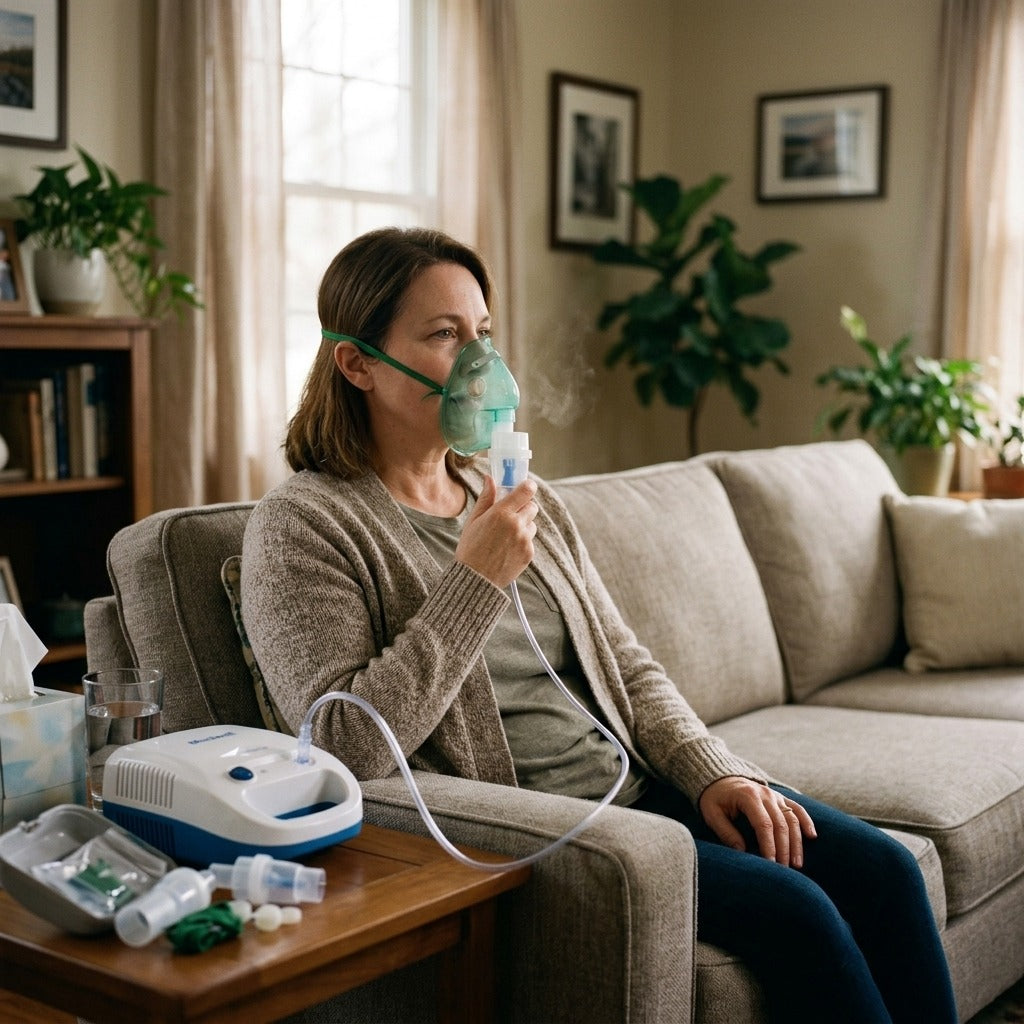 Air Compressor Nebulizer Kit with 2 Cups - at home