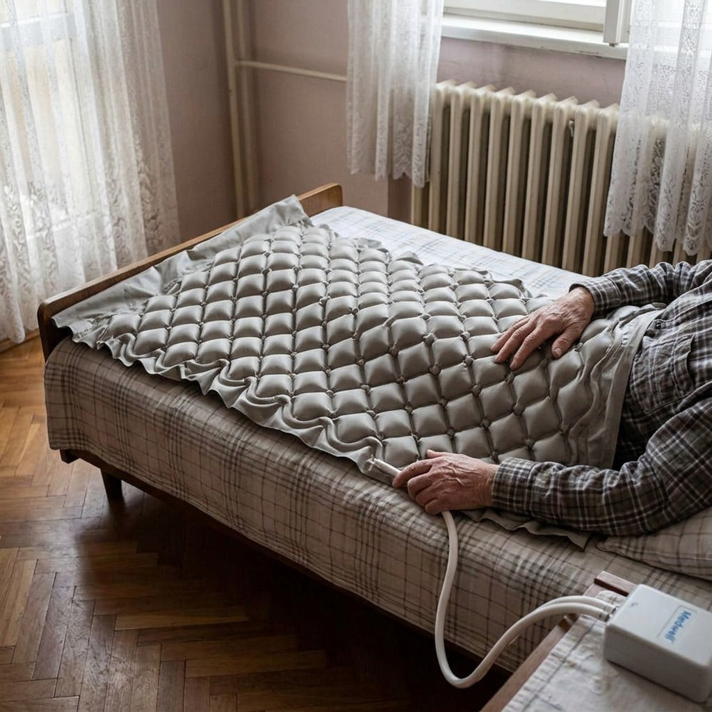 Váltakozó nyomású alátét légcsővel - használat közben