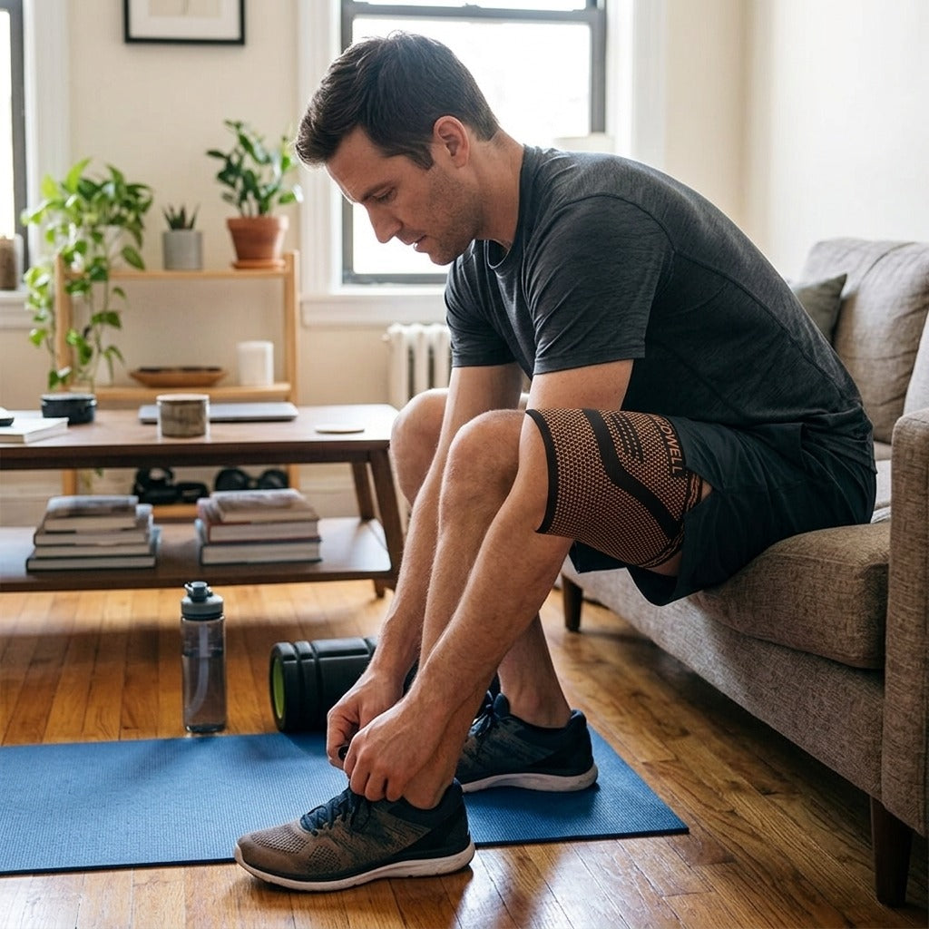 Anti-Slip Thigh Compression Sleeves for Sports - at home