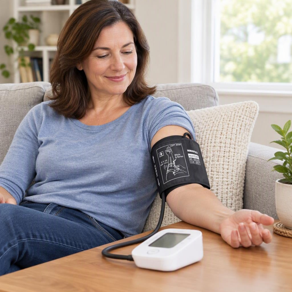 Arm Blood Pressure Monitor Cuff Sleeve - in everyday life