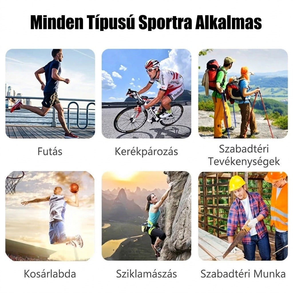 Hat sport ikon: futás kerékpározás szabadtéri tevékenységek kosárlabda sziklamászás munka