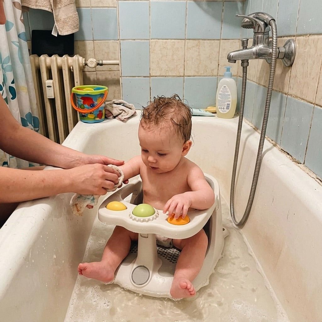 Babafürdető szék tapadókorongos talppal - használat közben