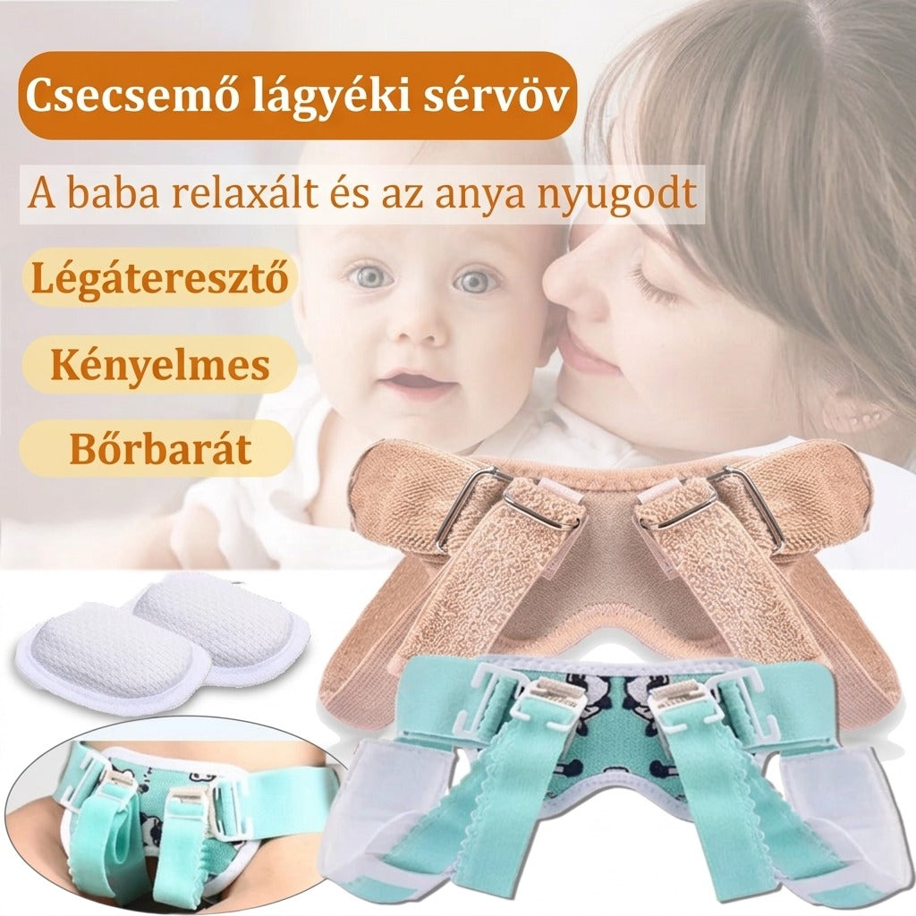 Csecsemő lágyéki sérvöv - légáteresztő és kényelmes termék