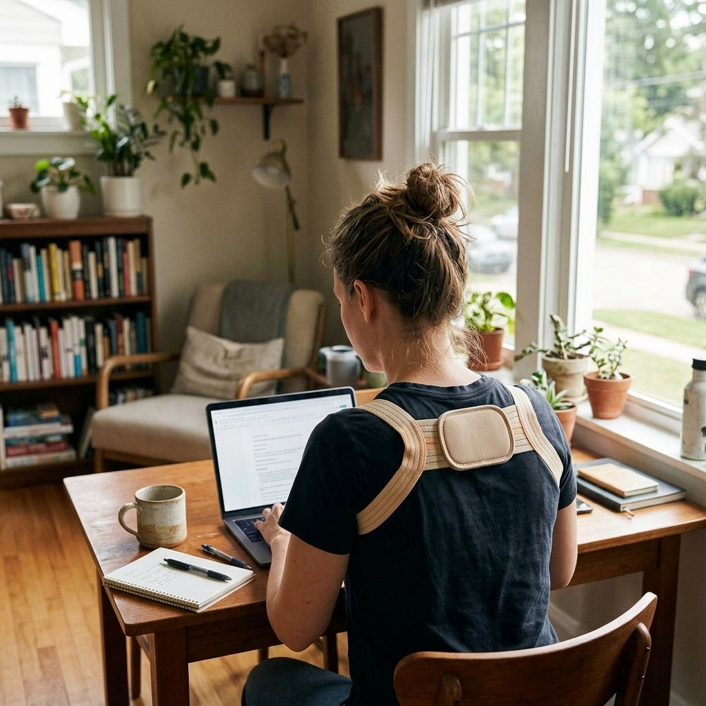 Back and Shoulder Posture Corrector - at home