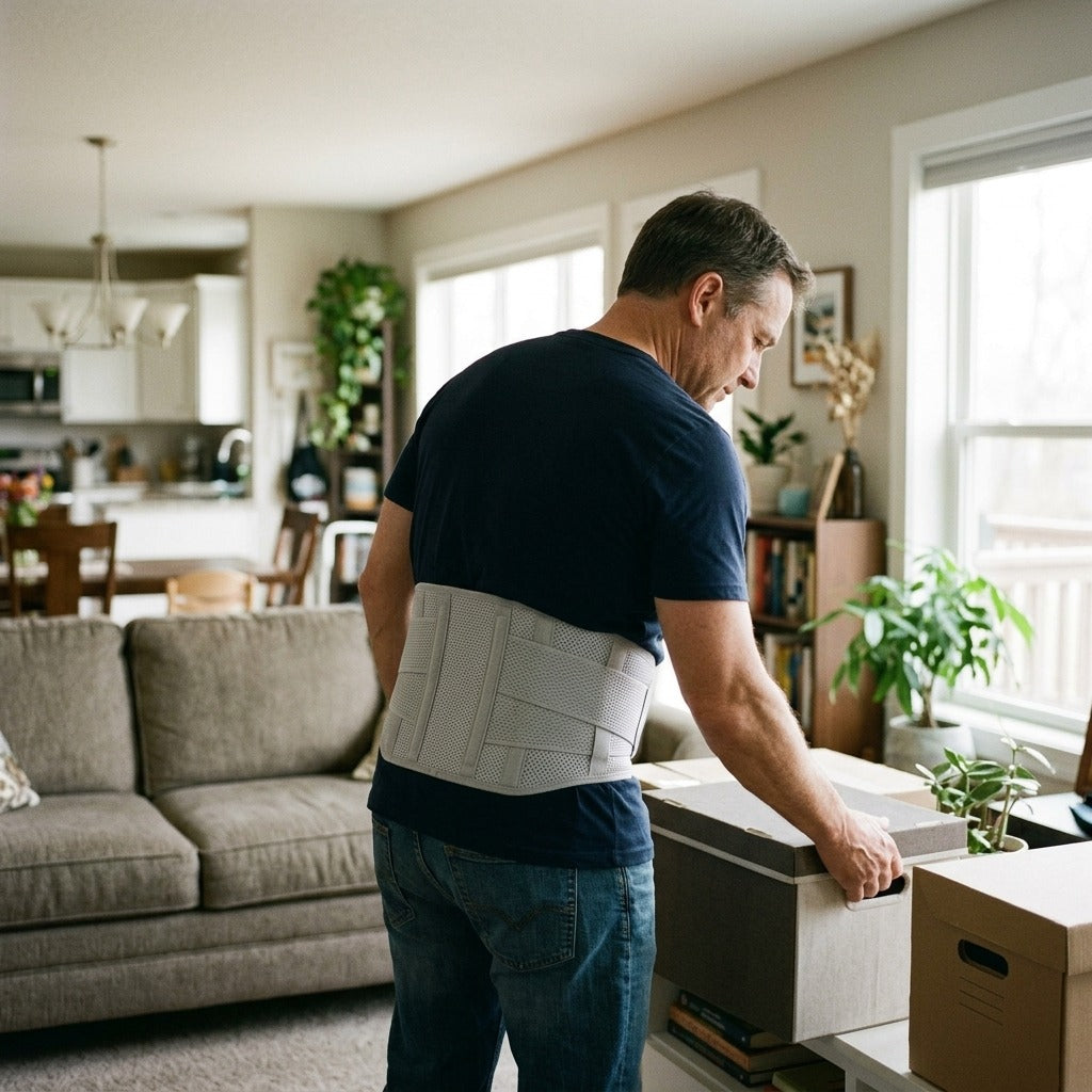 Back Support Belt for Men and Women - at home