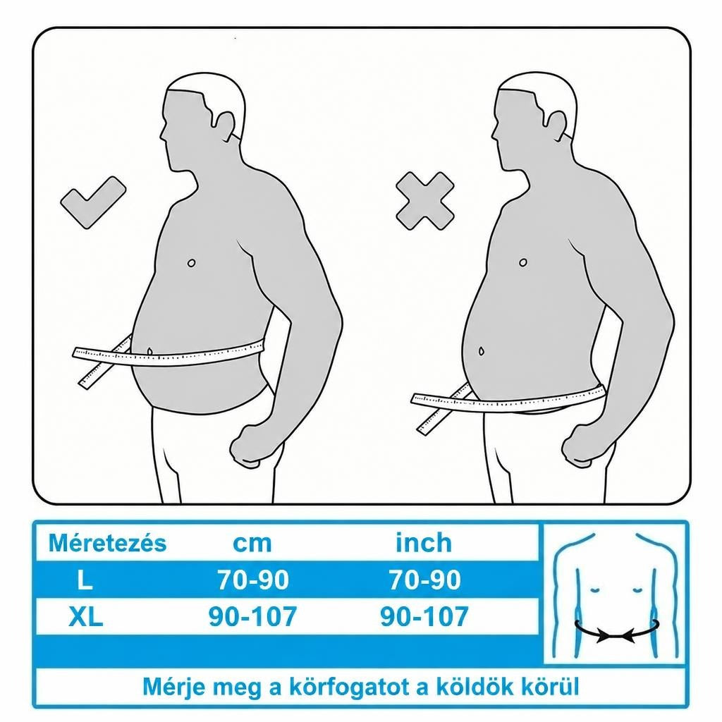 Méretezési táblázat L és XL méret körfogat mérésre vonatkozóan