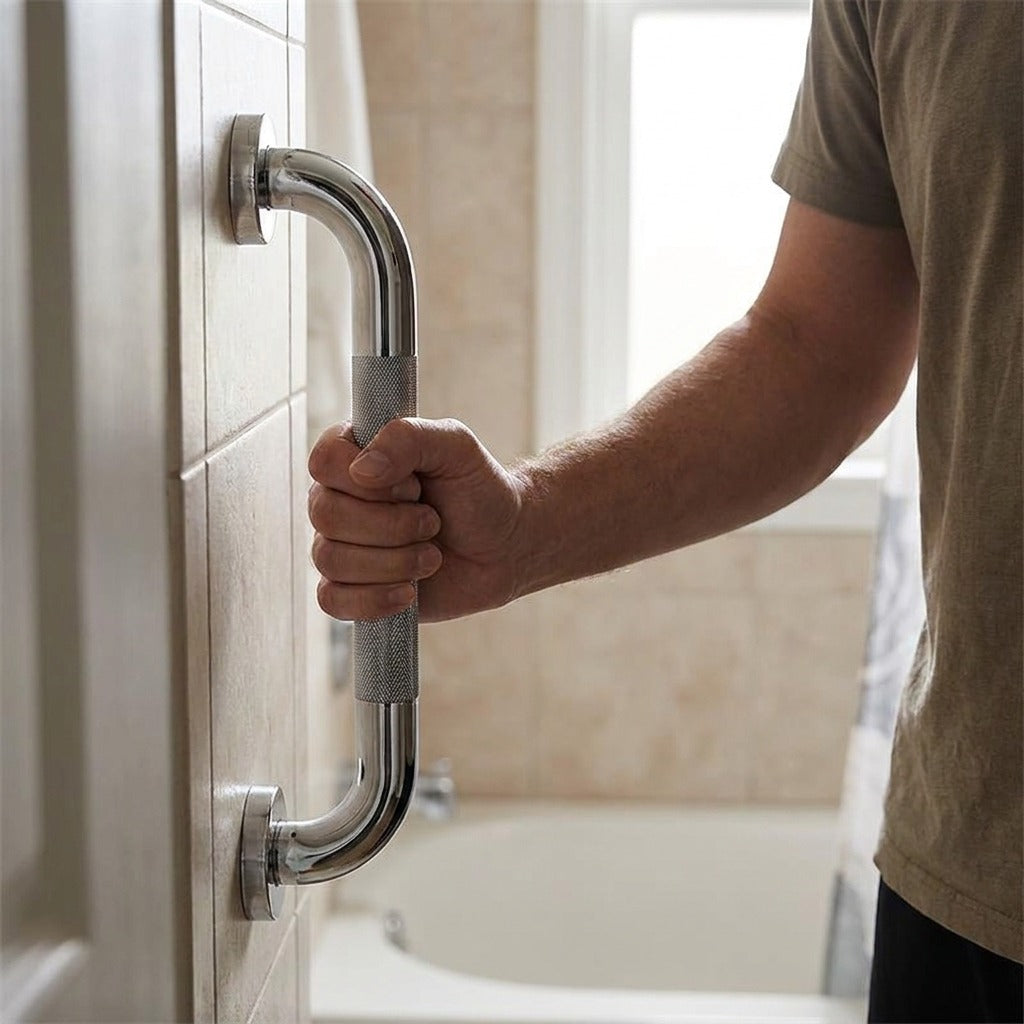Bathroom Grab Bar Support Handle - in use
