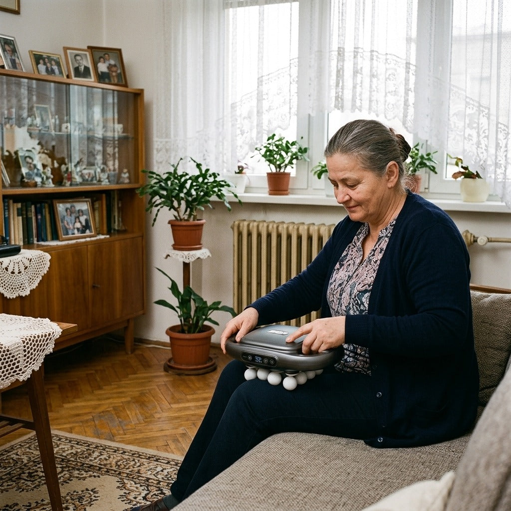 Elemes masszázspisztoly készlet 16 fejjel - a mindennapokban