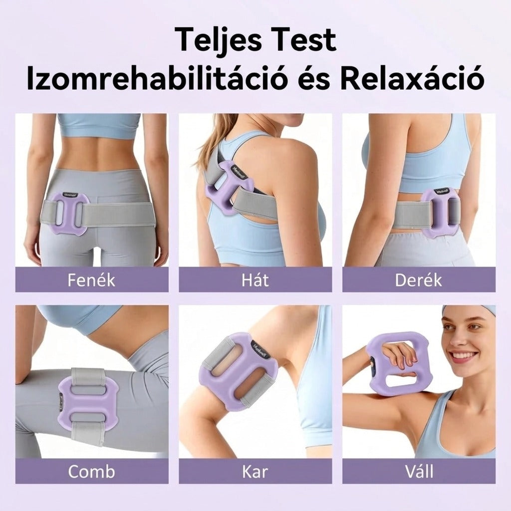 Test masszázs hat testrészre: fenék, hát, derék, comb, kar, váll