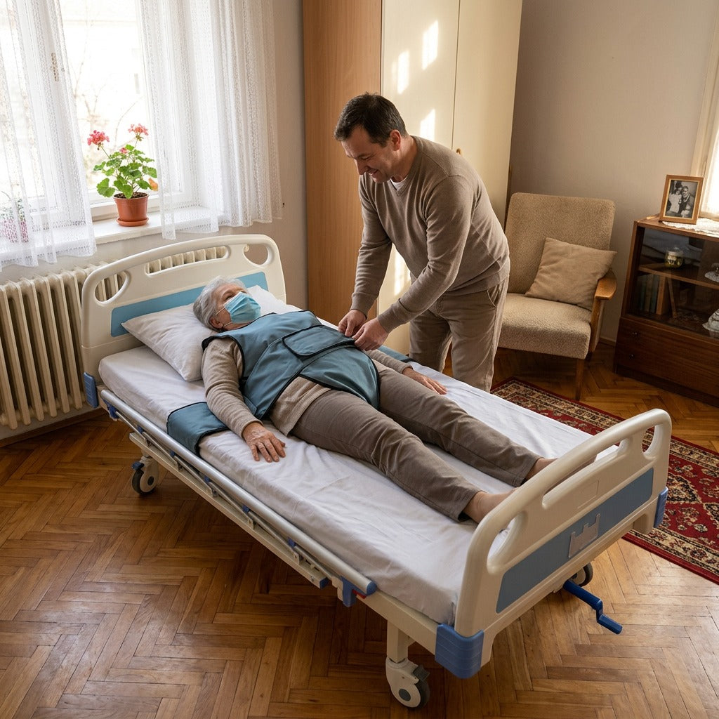 Pozicionáló mellény ágyhoz és kerekesszékhez - otthon