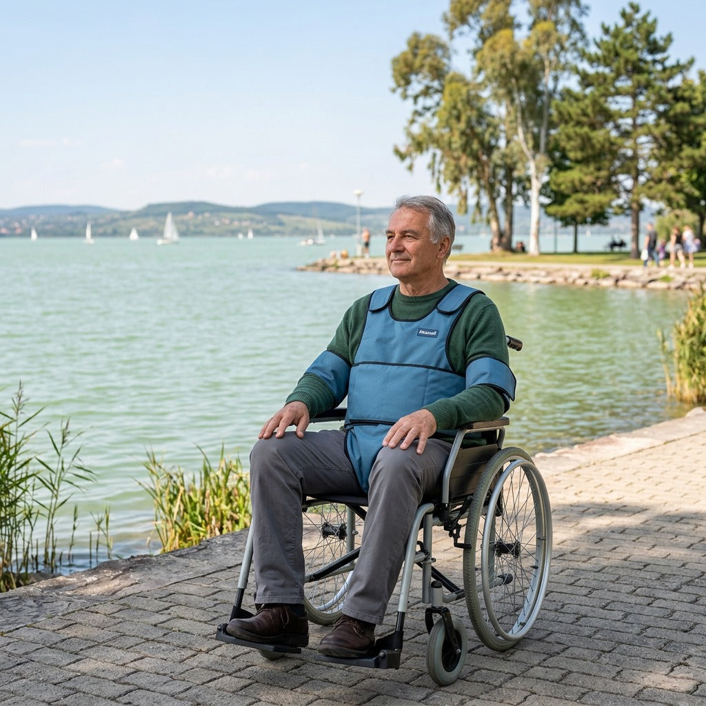 Pozicionáló mellény ágyhoz és kerekesszékhez - a mindennapokban