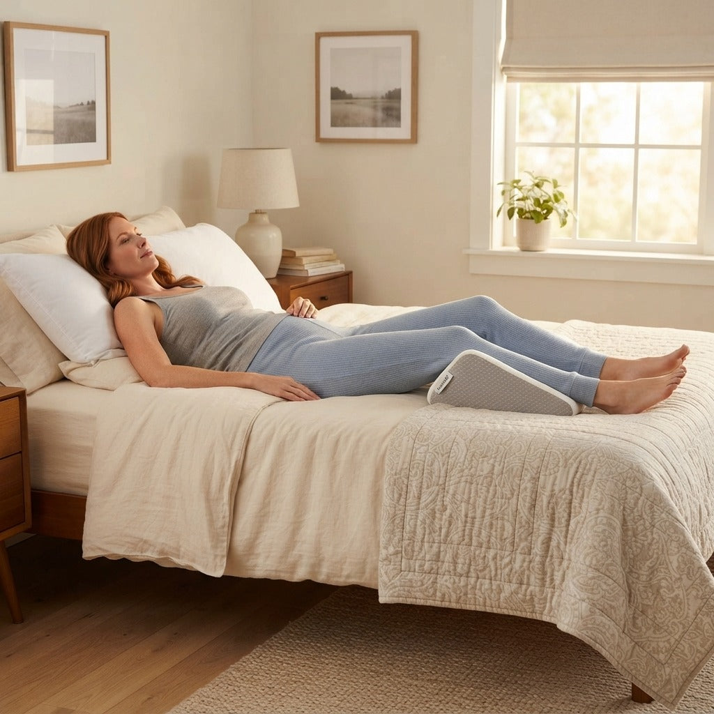Bed Positioning Wedge Pillow for Back, Legs or Knees - at home