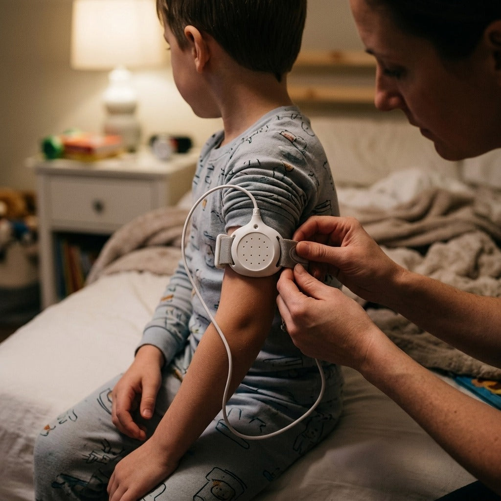 Bedwetting Alarm for Kids - in use
