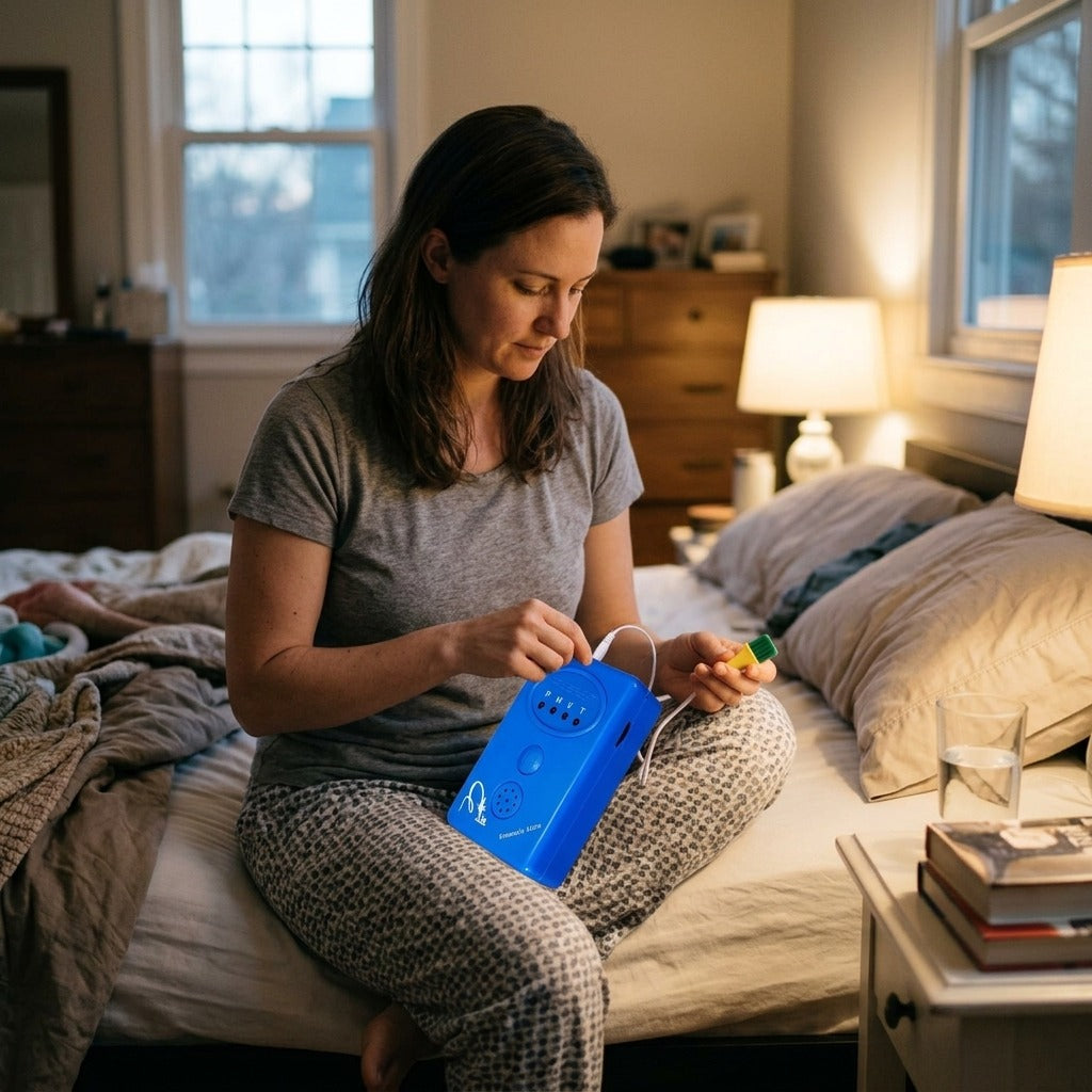 Bedwetting Alarm with Sensor and Clamp - at home