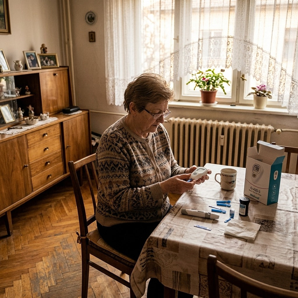 Vércukormérő készlet tesztcsíkokkal és lándzsákkal - otthon