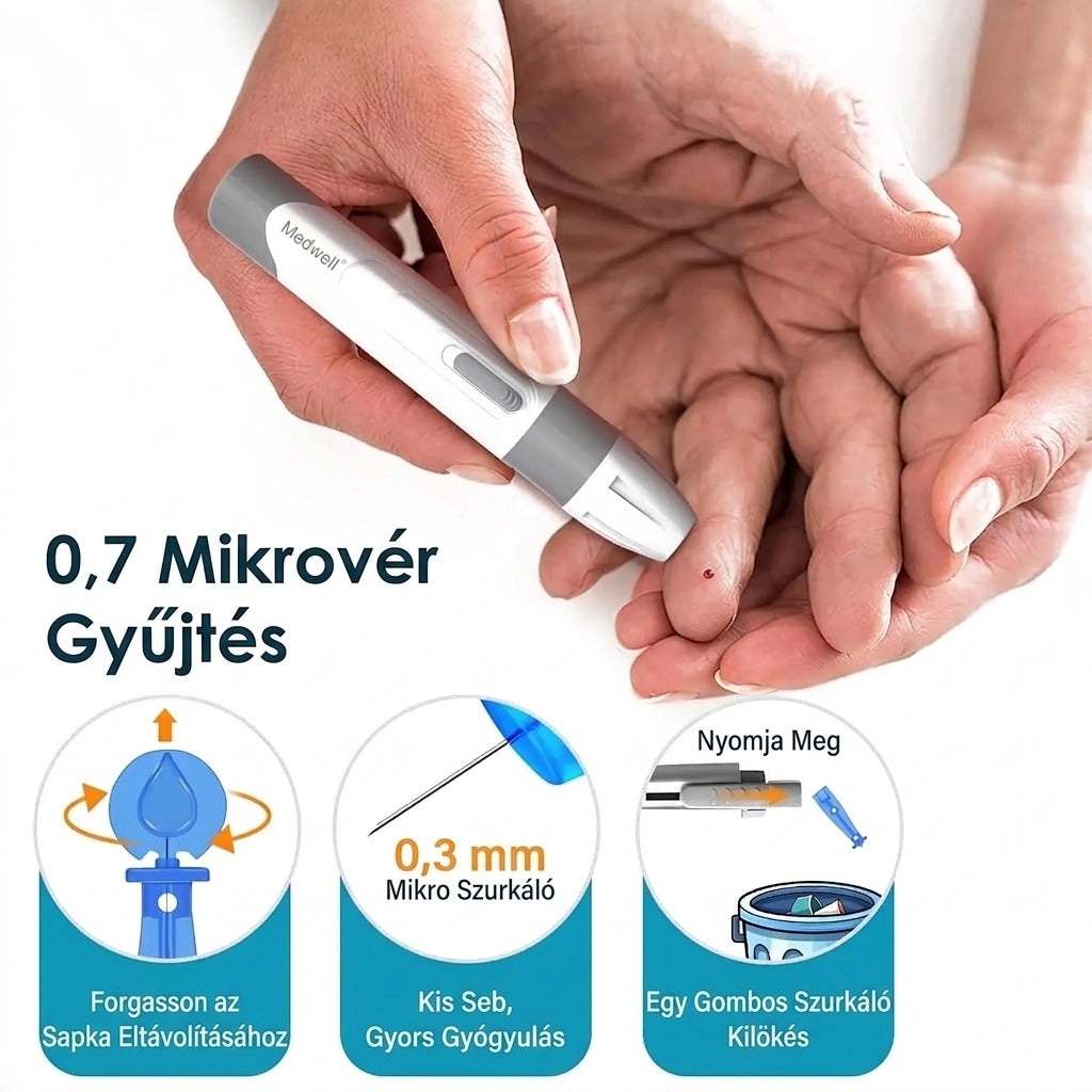 0,7 mikrovér gyűjtés 0,3 mm mikroszurkálóval