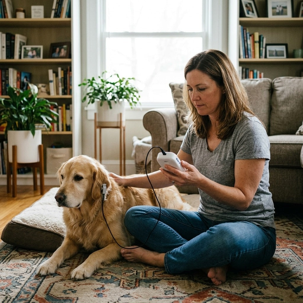 Bluetooth Handheld Animal Pulse Oximeter - at home