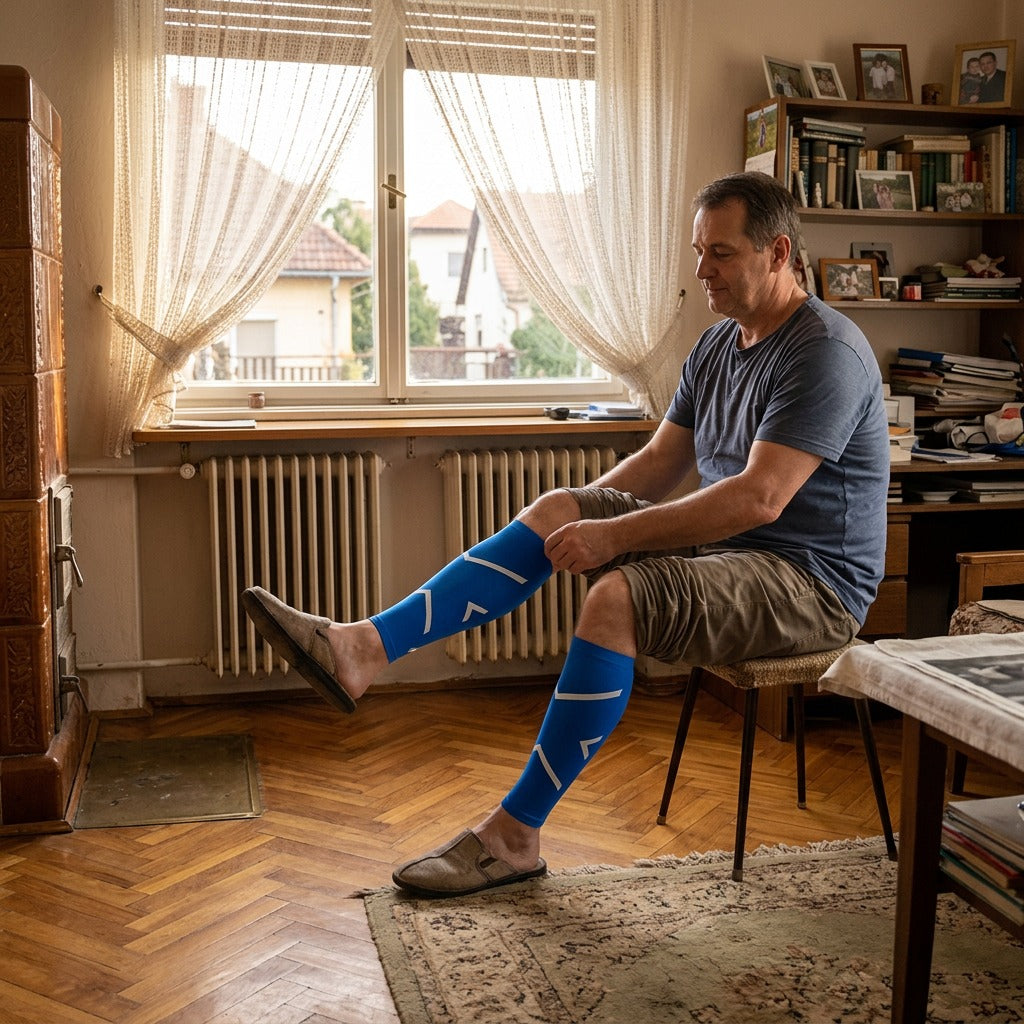 Vádli kompressziós szár aktív napokra - otthon