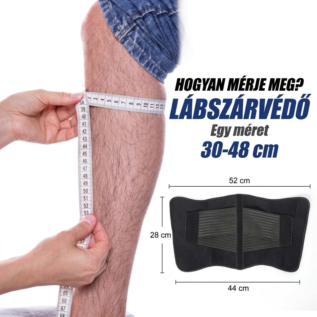 Lábszárvédő méretmérési útmutató 30-48 cm