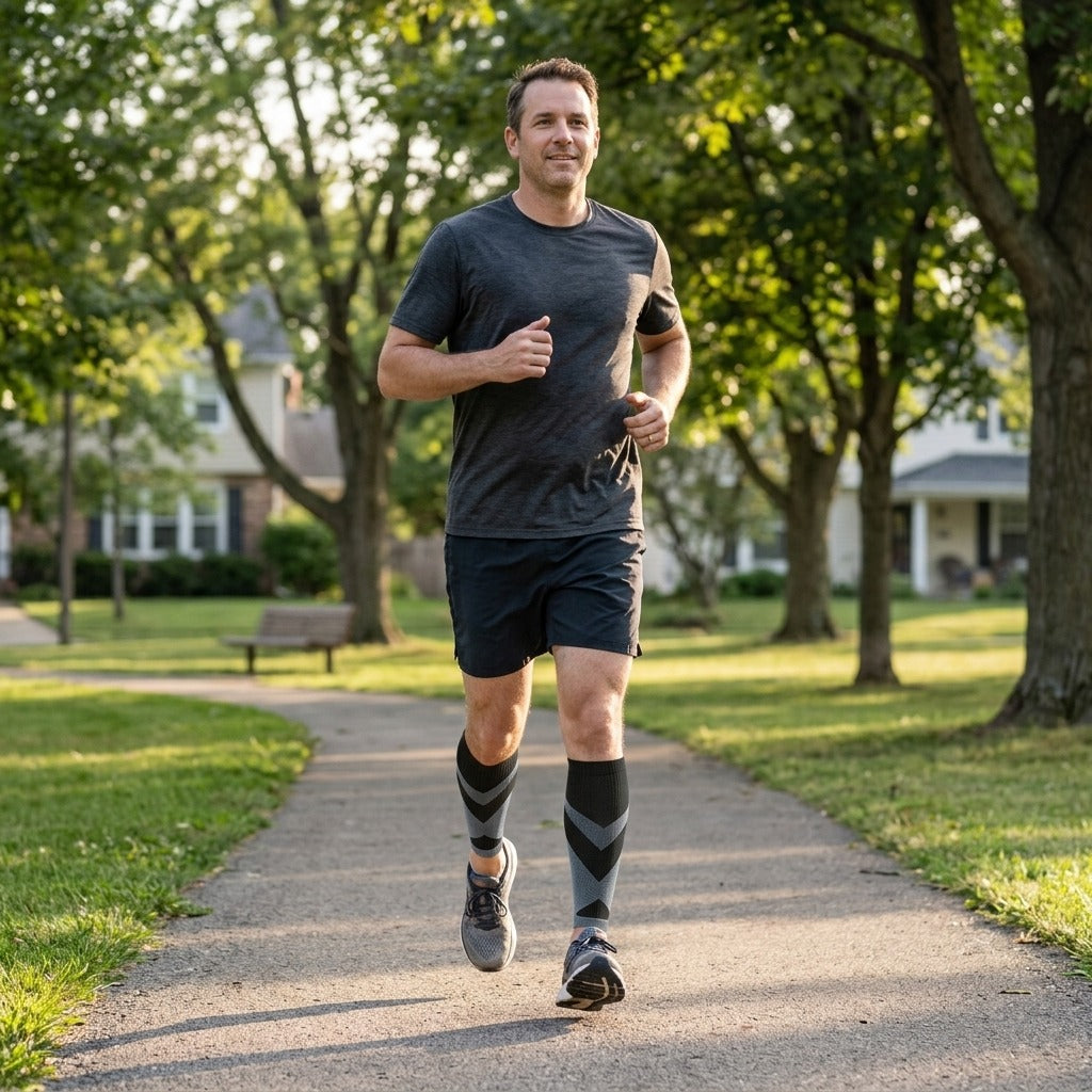 Calf Compression Sleeves for Running and Standing - in everyday life