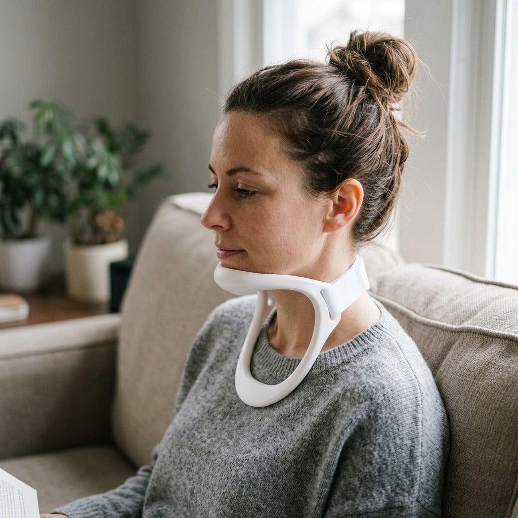 Cervical Neck Support Collar - in use