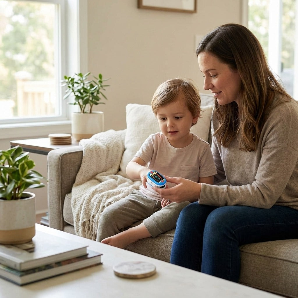 Child Fingertip Pulse Oximeter - in everyday life
