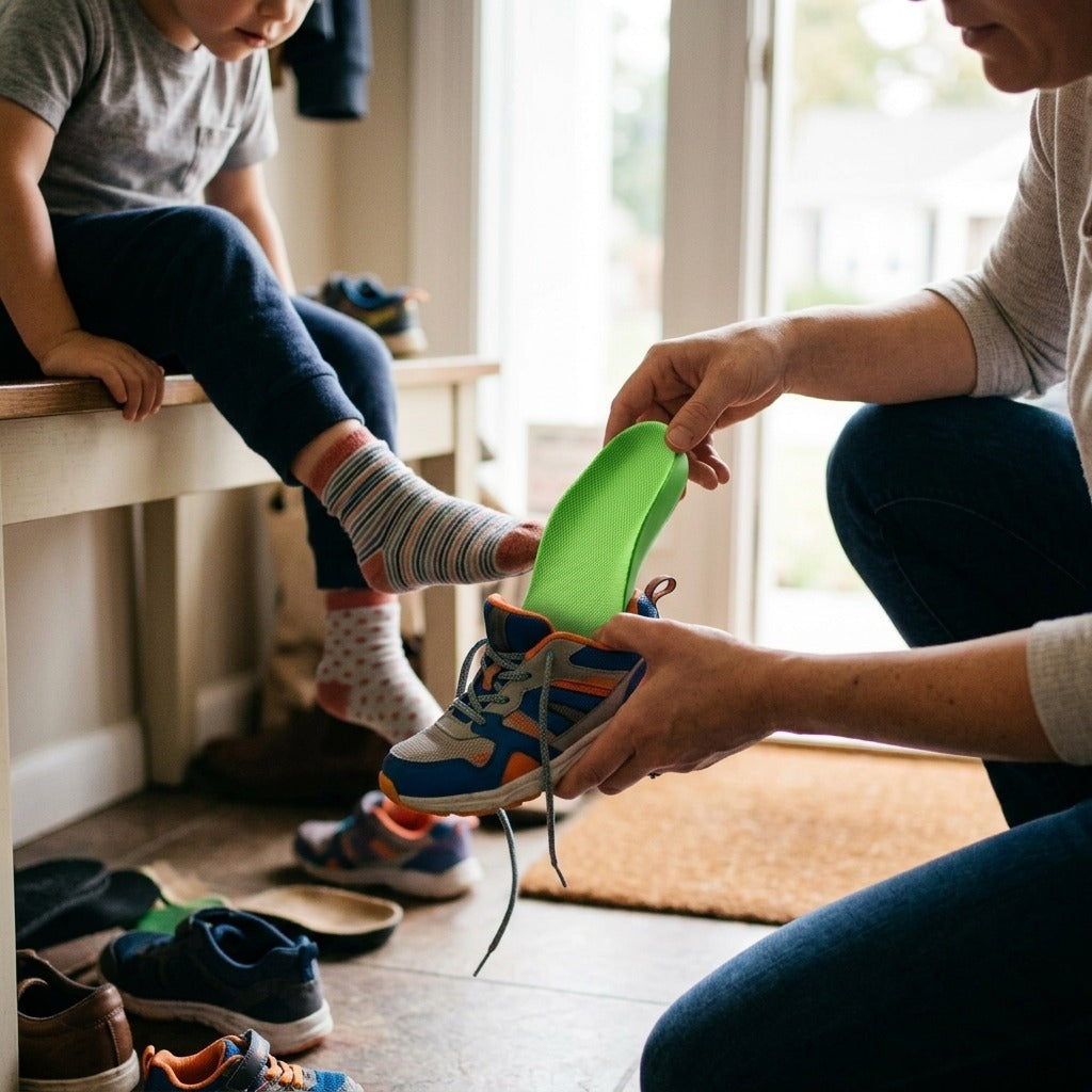 Children's Arch Support Insoles for Shoes - in use