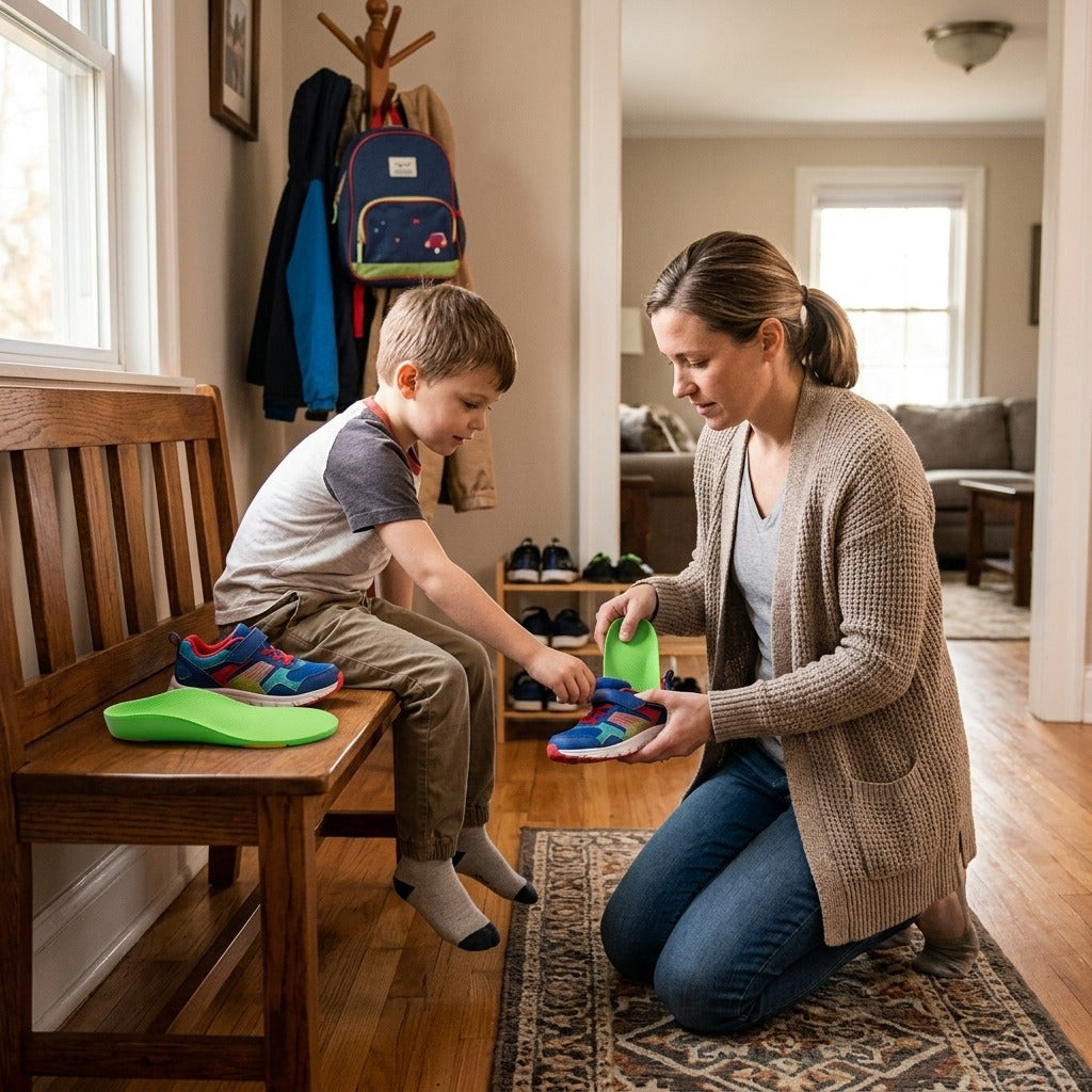 Children's Arch Support Insoles for Shoes - at home