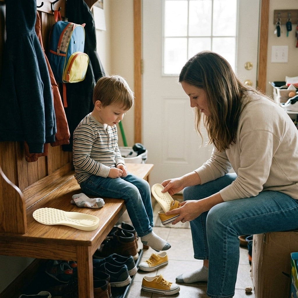 Children's Memory Foam Insoles with Arch Support - in everyday life