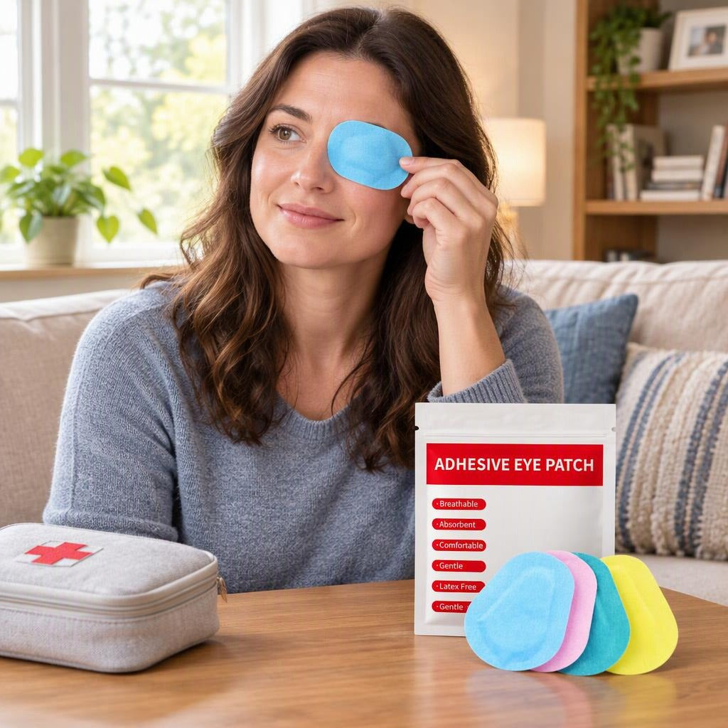 Colorful Adhesive Eye Patches, 40 Pack - at home