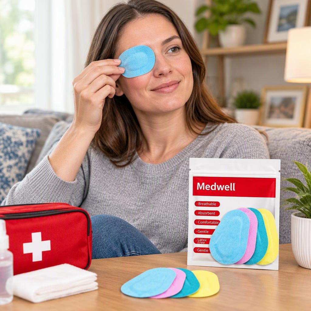 Colorful Adhesive Eye Patches, 40 Pack - in everyday life