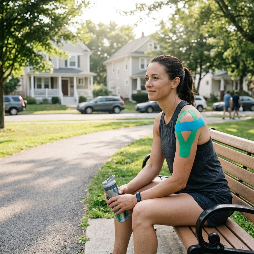 Colorful Water-Resistant Kinesiology Tape - in everyday life