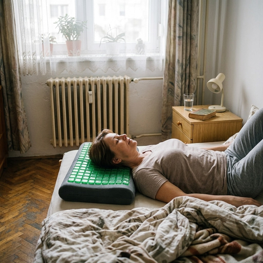 Hűsítő zselés memóriahabos nyakpárna - a mindennapokban