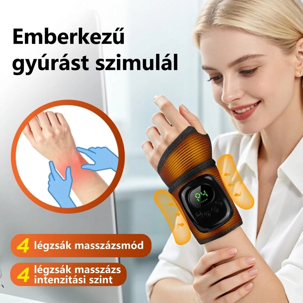 Emberkezű gyúrást szimuláló légzsák masszázs módok