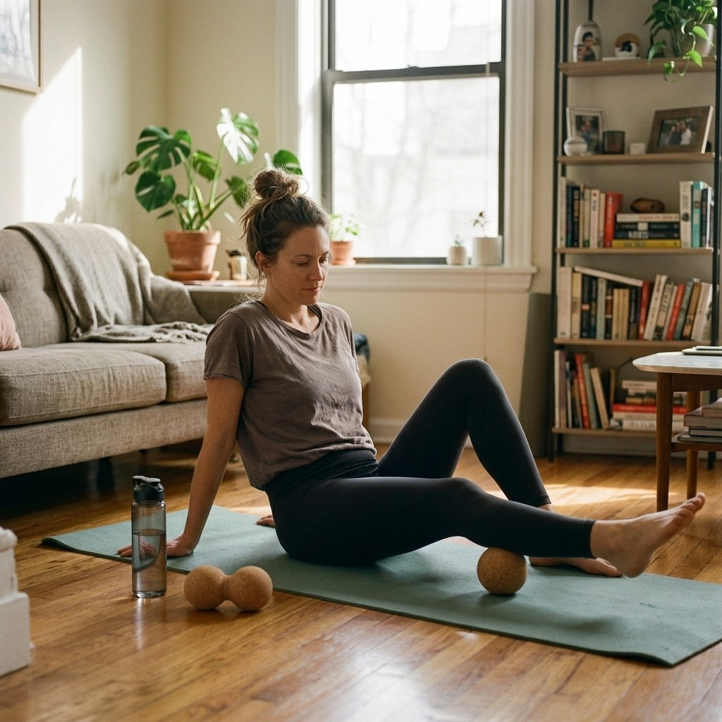 Cork Massage Ball for Yoga and Massage - at home
