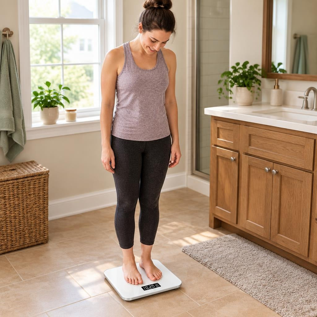 Digital Body Scale with LCD Display and Anti-Slip Base - at home