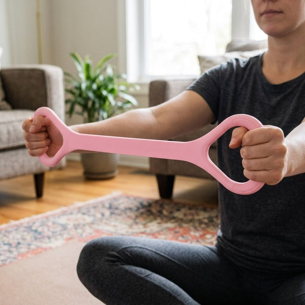 Elastic Resistance Band for Stretching - in use