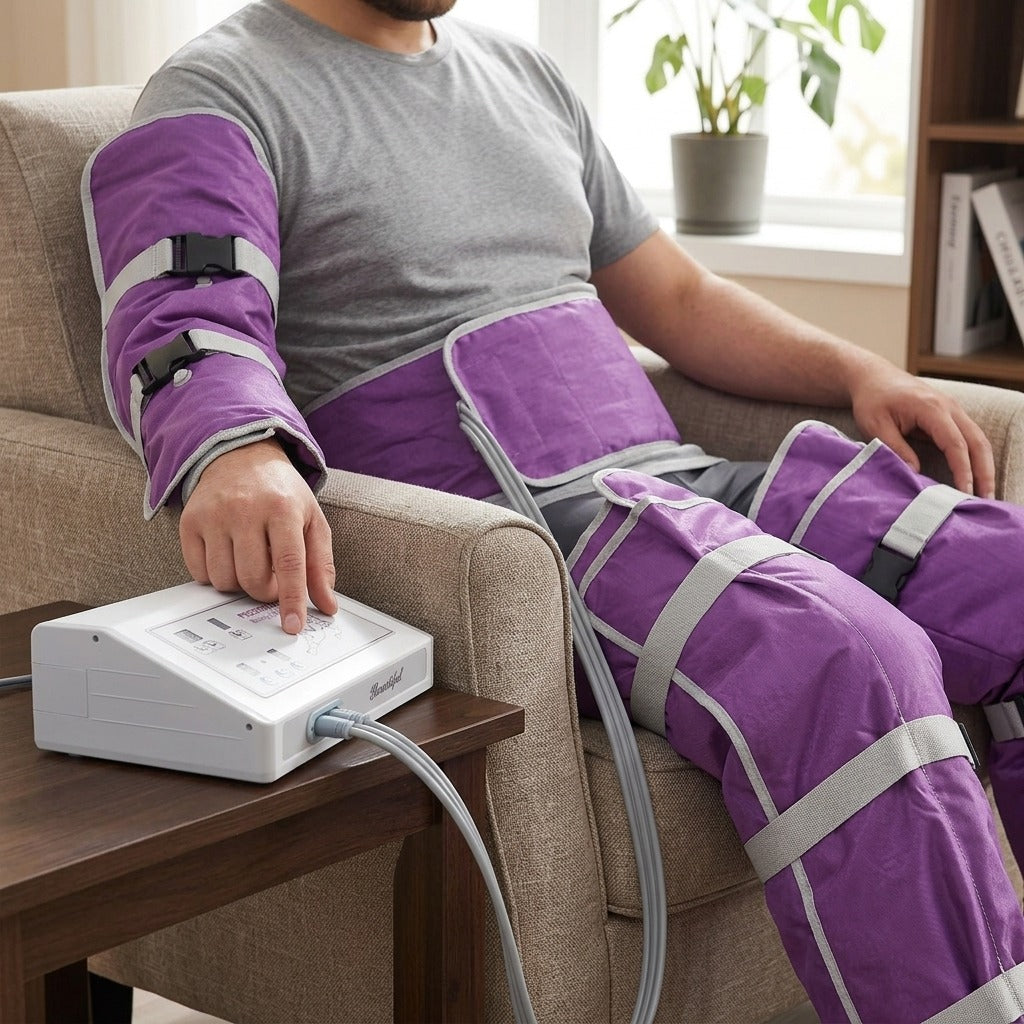 Electric Air-Pressure Massage Machine - in use