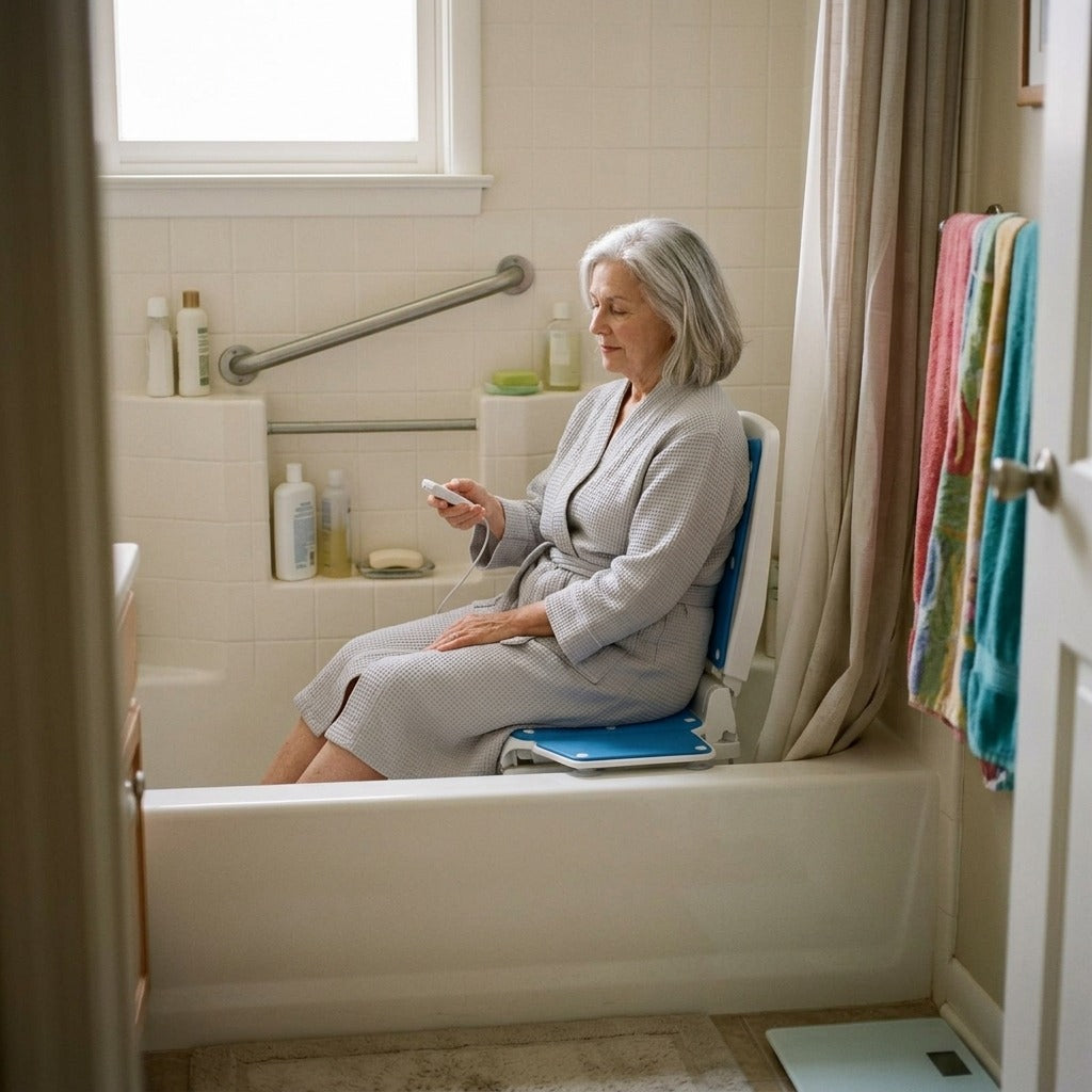Electric Bath Lift Chair for Home Bathing - at home
